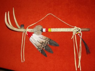 Peace pipe Wrapped Leather