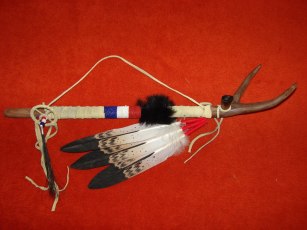 Peace pipe Wrapped Leather