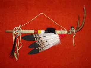 Peace pipe Wrapped Leather