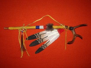 Peace pipe Wrapped Leather