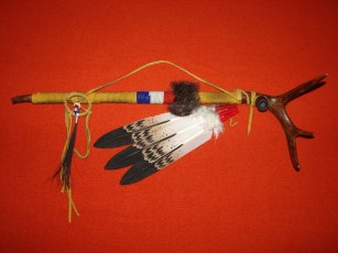 Peace pipe Wrapped Leather