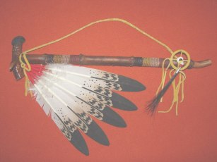 Peace pipe Wrapped Leather