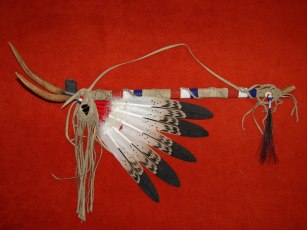 Peace pipe Wrapped Leather