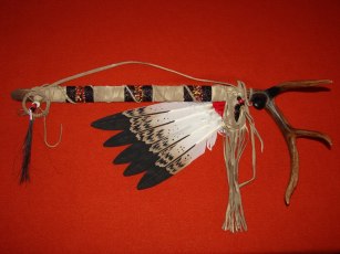 Peace pipe Wrapped Leather