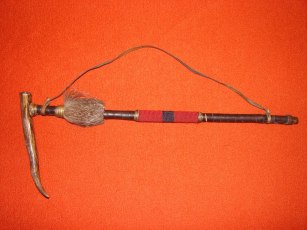 Peace pipe Wrapped Leather
