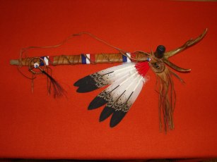 Peace pipe Wrapped Leather